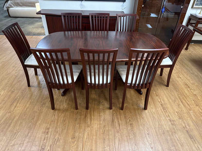 Skovby Rosewood Dining Table & Set Of 8 Chairs