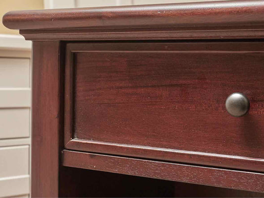 Espresso Finish 1 Drawer Nightstand with Open Storage