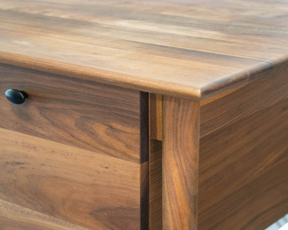 Crate & Barrel 'Kendall' Walnut 4 Drawer Desk