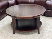 Pottery Barn Espresso Round Cocktail Table