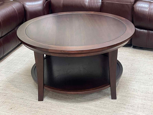 Pottery Barn Espresso Round Cocktail Table