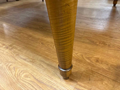 Stephen Plaud Square Tiger Maple Dining Table with 4 Drawers