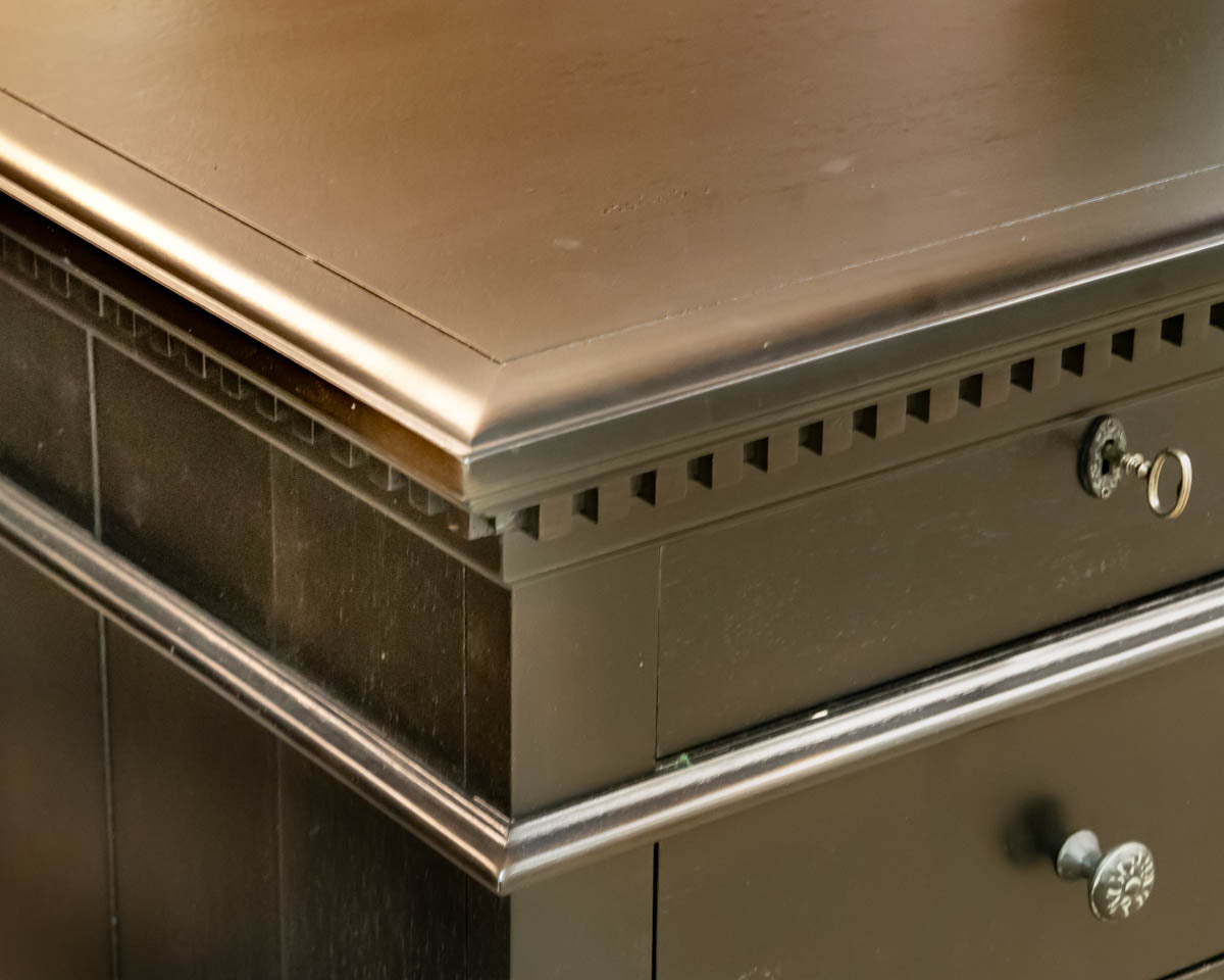 RH 'St James" Antique Black Finish 2 Hanging File Drawer Desk