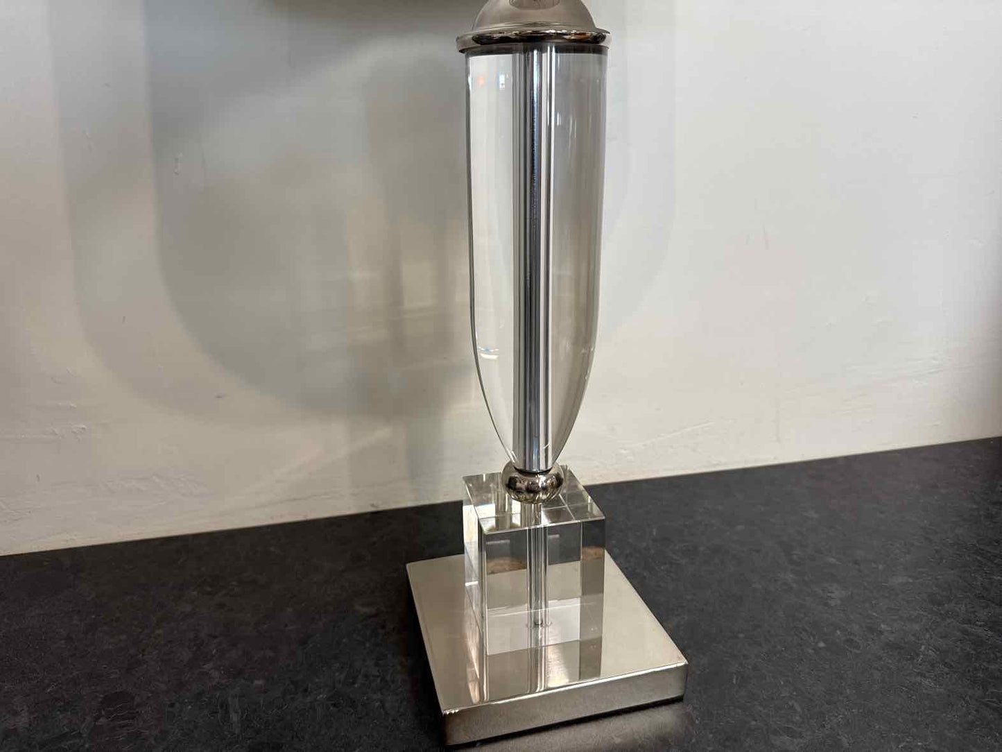 Curved Table Lamp with Crystal Base