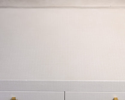 Serena & Lily White Linen Wrapped Nightstand