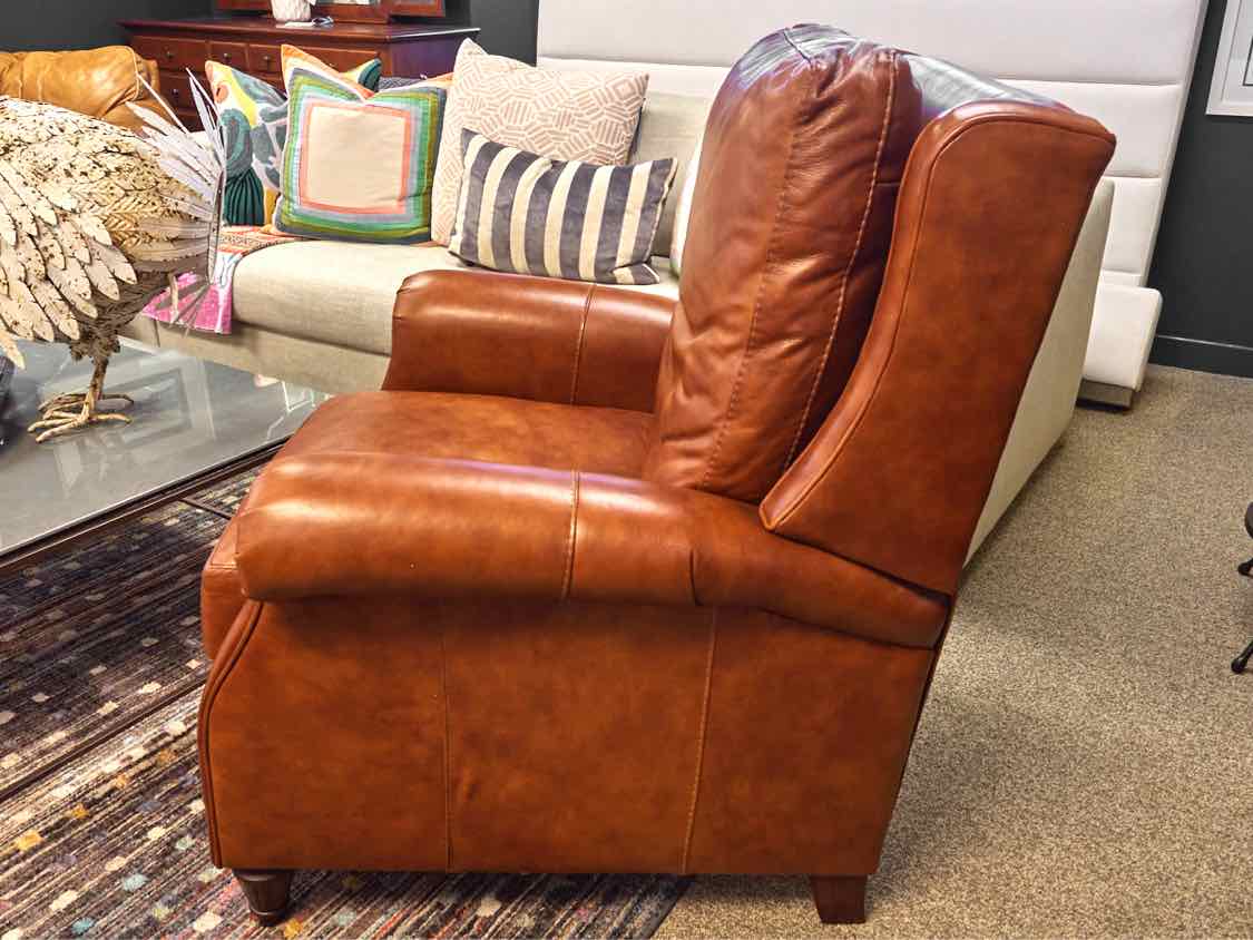 Bradington Young Saddle Brown  Leather Recliner