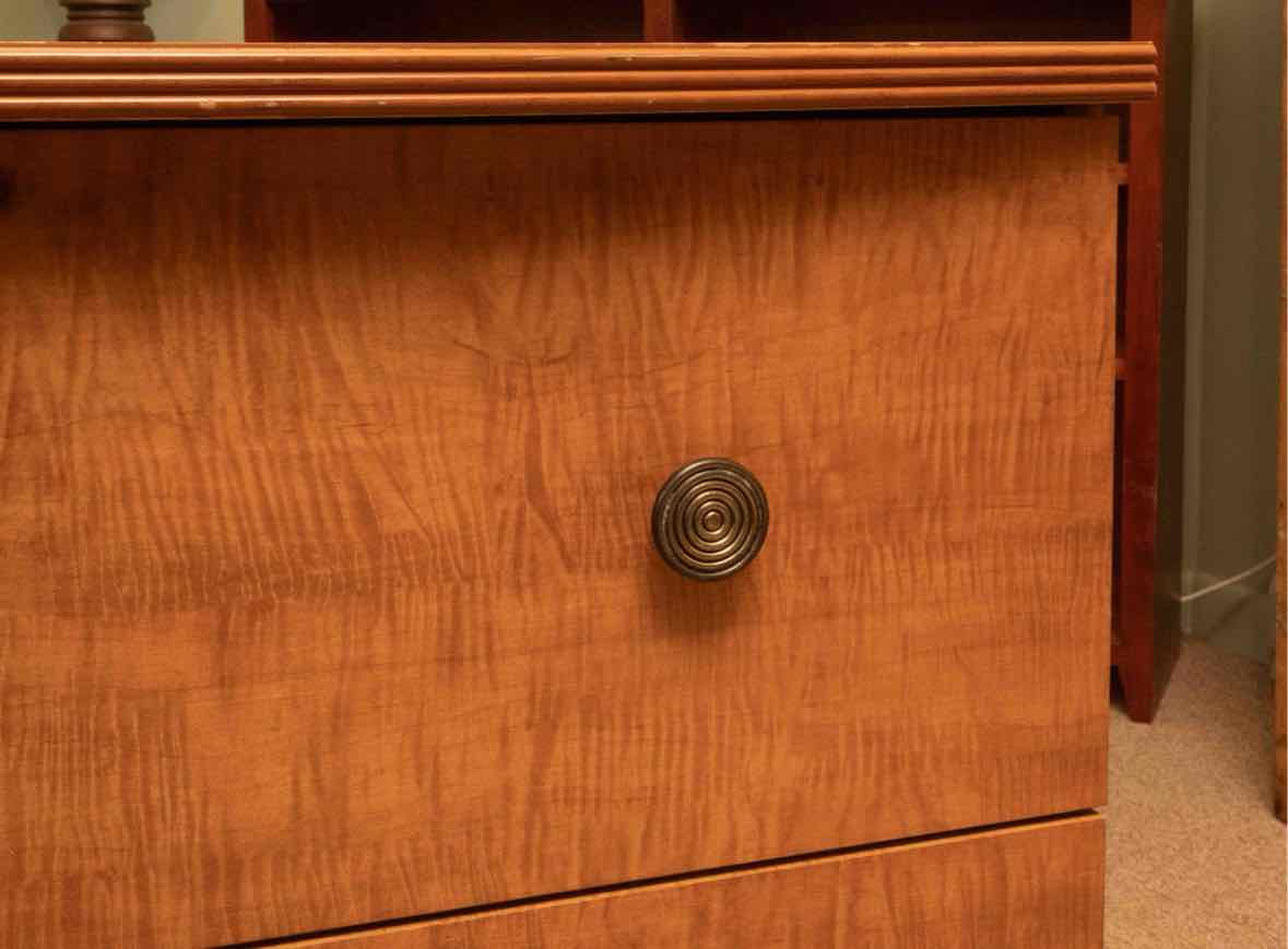 Lane Tiger Maple 2 Drawer File Cabinet (missing hanging rods)