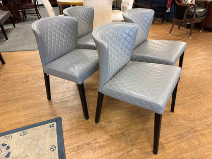 Crate & Barrel Set of 4 'Curran' Quilted Dining Chairs