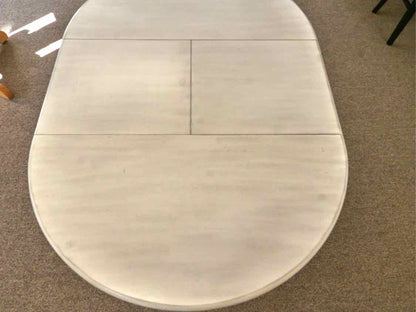 White & Grey Wash Table w/ Butterfly Leaf