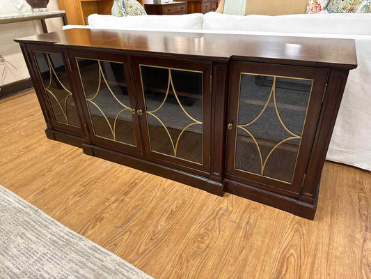 Ethan Allen Inlaid Mahogany Media Console