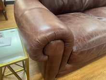 Natuzzi Plum Leather Sofa