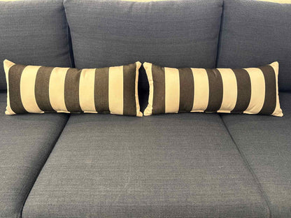 Pair of Lumbar Pillows in Sunbrella Fabric