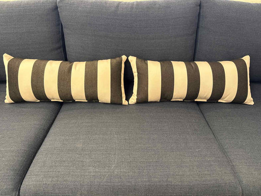Pair of Lumbar Pillows in Sunbrella Fabric