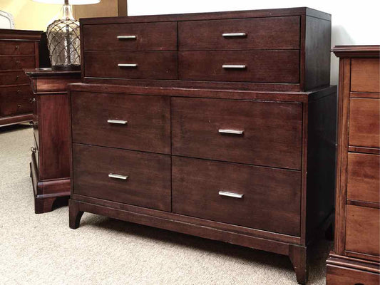 Ethan Allen Espresso Finish 4 Over 4 Drawer  Chest