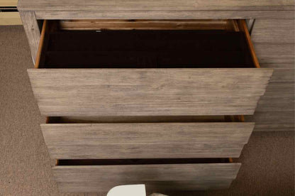 Driftwood Finish 6 Drawer Dresser & Landscape Mirror