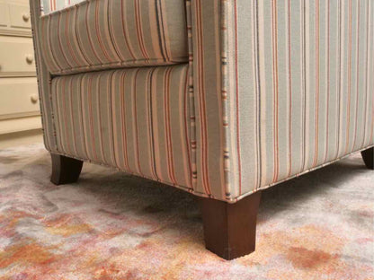 Stanley  Upholstered Chair In 'Ford Aqua Stripes'