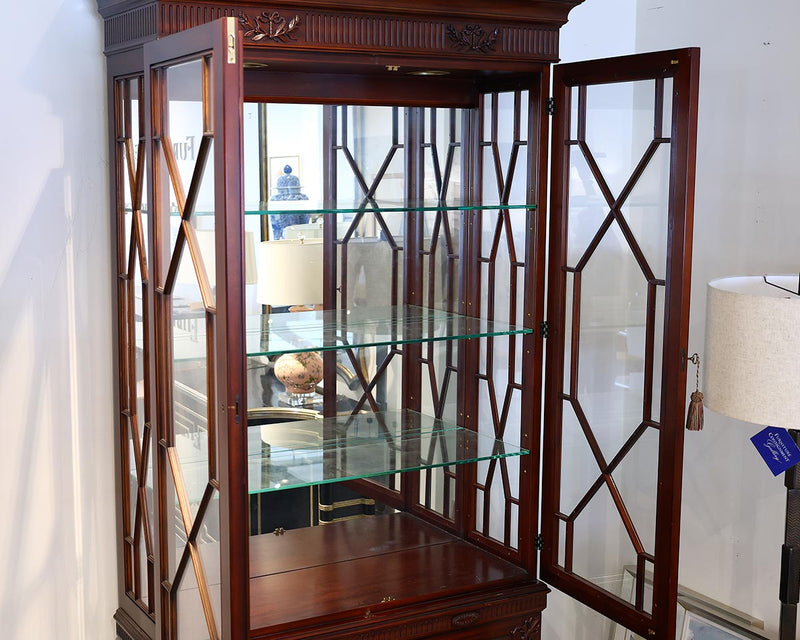 Stuart Swan Mahogany Chippendale Display Cabinet