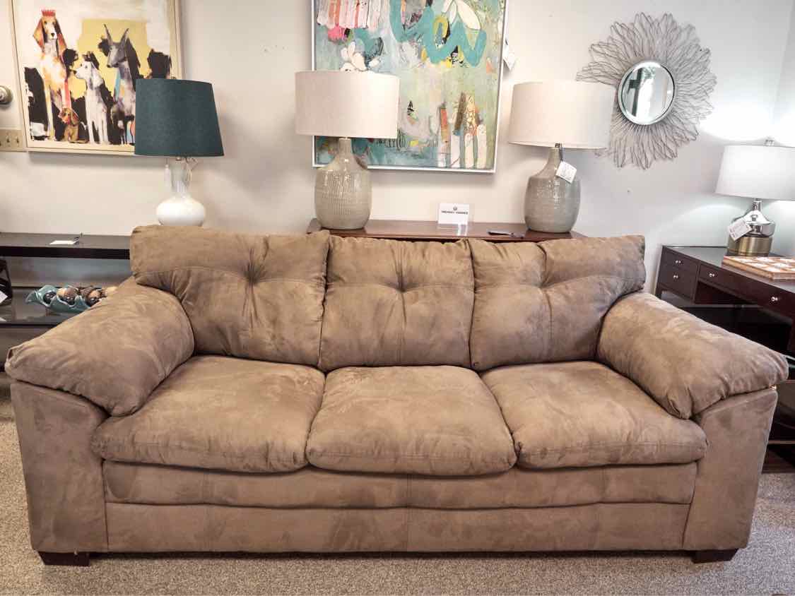 Brown Micro Suede Sofa