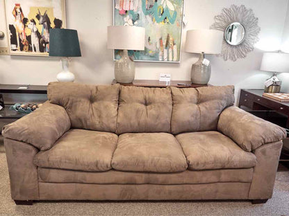 Brown Micro Suede Sofa
