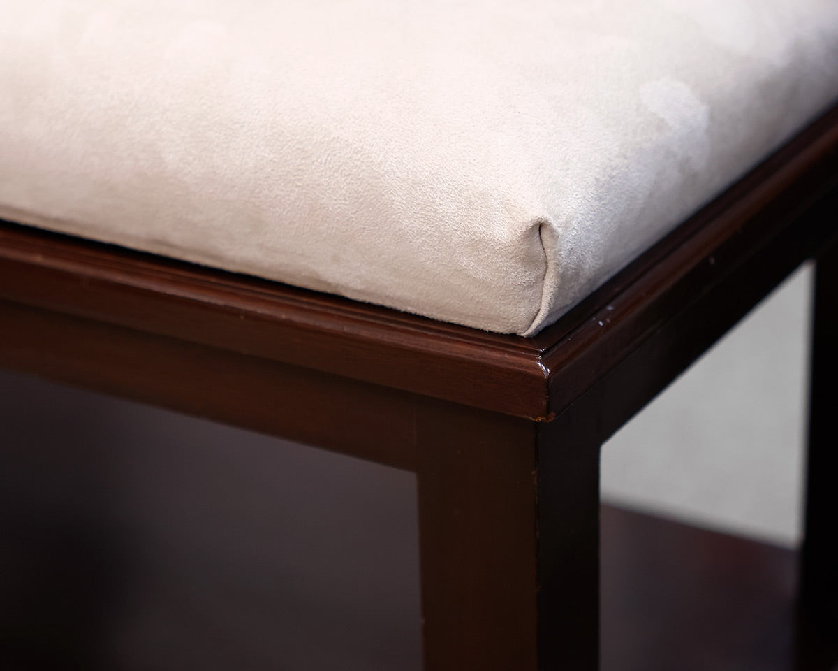 Bench w/ white cushion