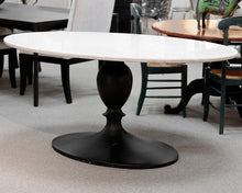 William Sonoma Oval Marble Top Tulip Dining Table