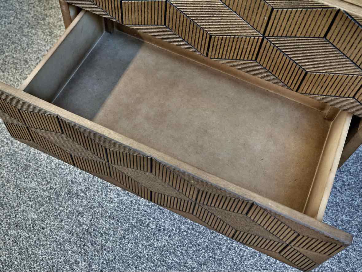 Light Wood Two Drawer Nightstand