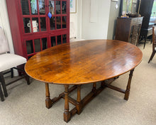 English Oak Oval Gate Leg Harvest Dining Table