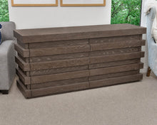RH Stacked 6-Drawer Dresser in Dark Brown Oak
