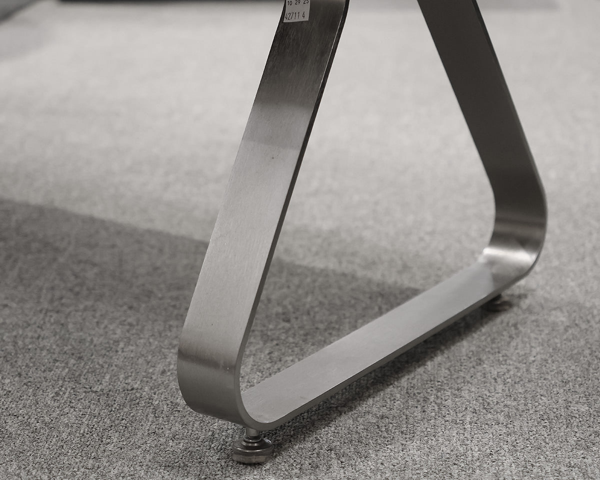 Upholstered Bench w/ Brushed Stainless Steel Legs