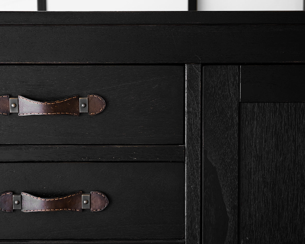 Arhaus Black Distressed Chifforobe