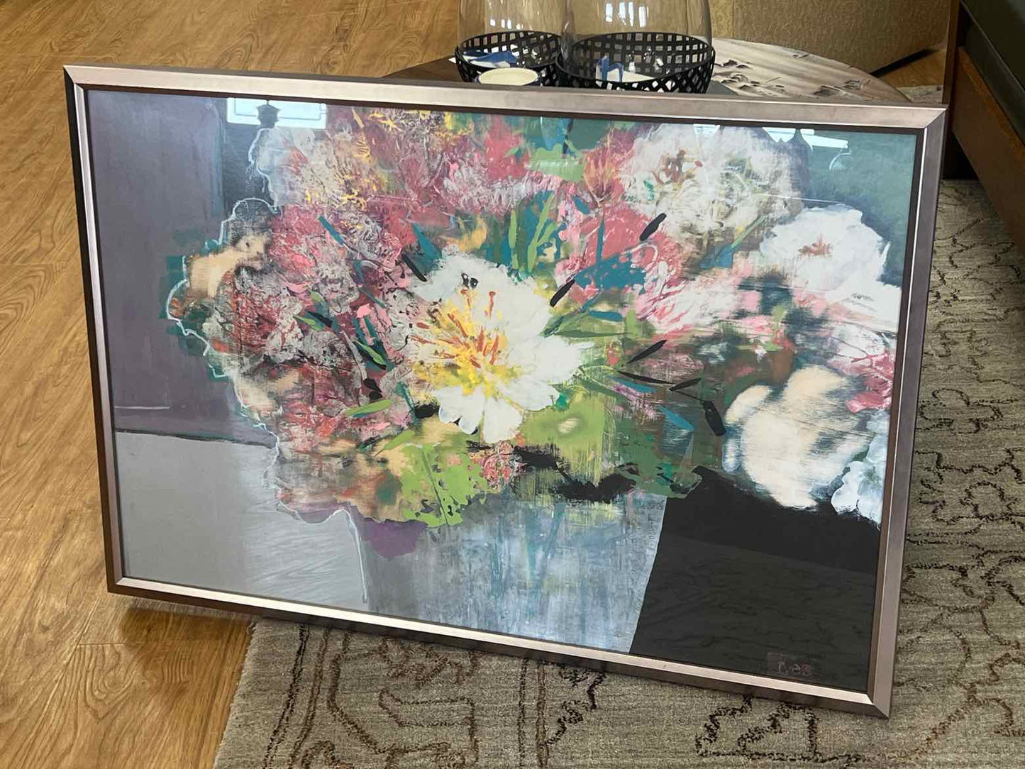 Leslie Bemsen 'Flower Market' Framed Print