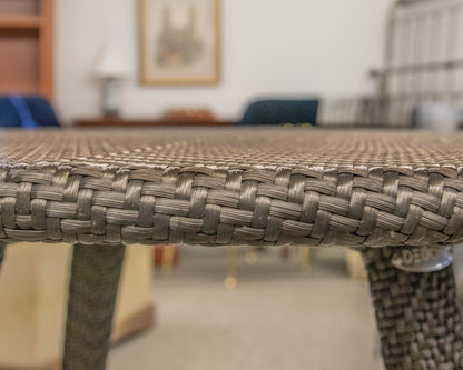Dedon Dark Woven Outdoor Wicker Bistro Dining Set