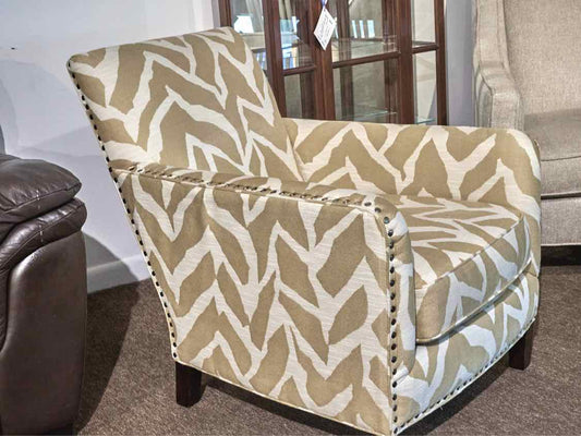 Dillon & Co. Upholstered 'Barney Saffron' Nailhead Trim Chair