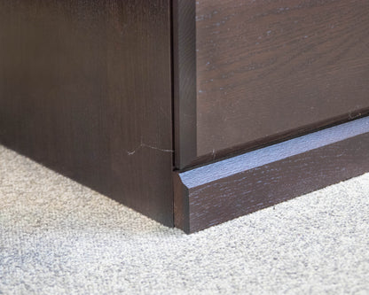 Dark Finish Desk with 6 Drawers