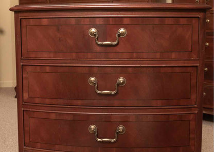 Pair of Ethan Allen Mahoagny 4 Drawer  Nightstands