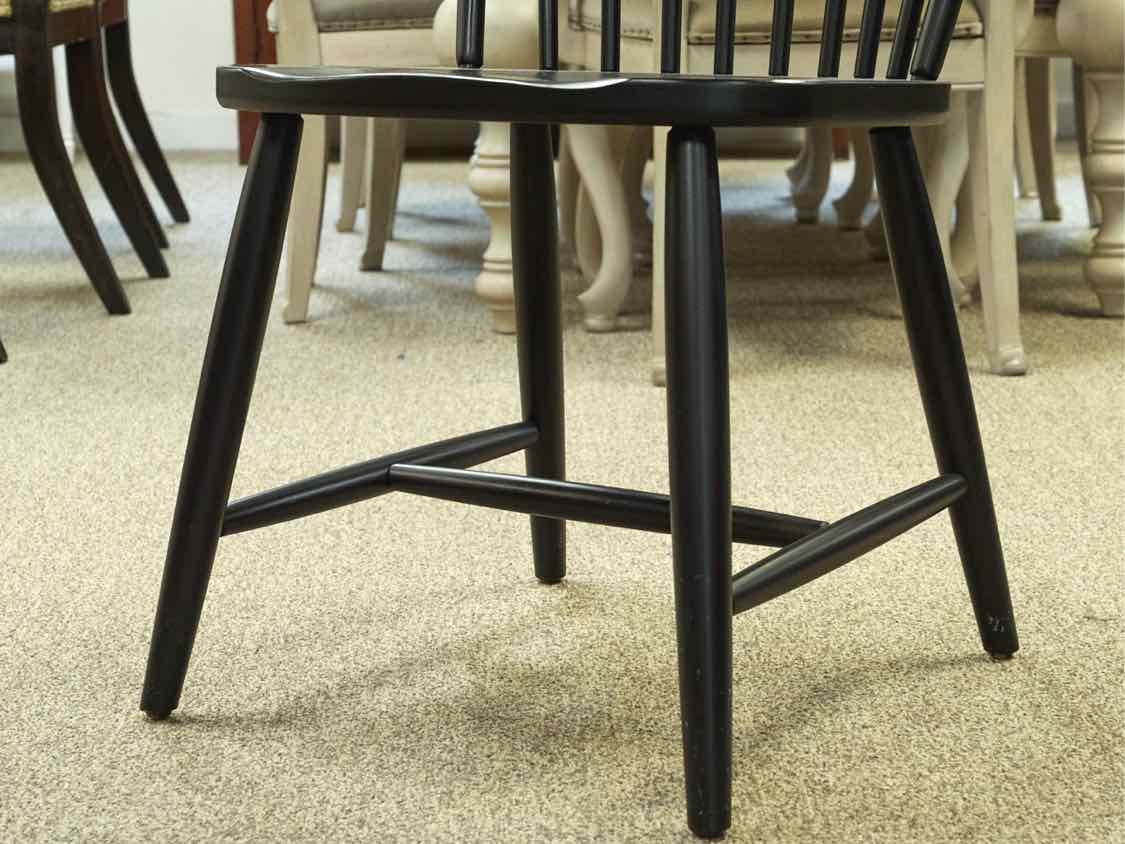 Set of 8 Ethan Allen American Impressions Windsor Dining Chairs in Black