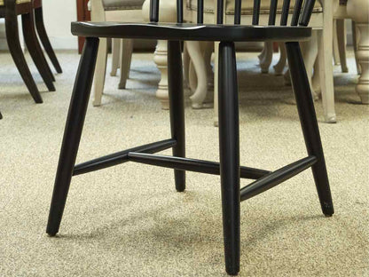 Set of 8 Ethan Allen American Impressions Windsor Dining Chairs in Black