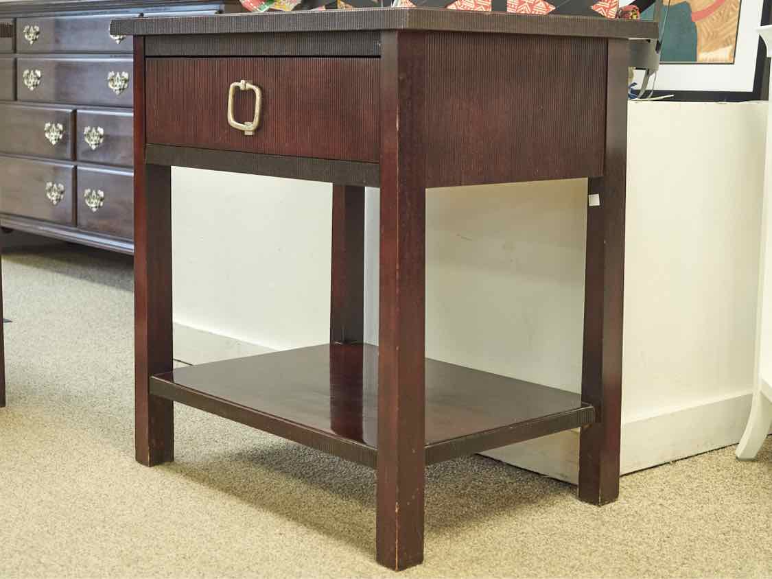 Pair of Thomas Obrien for Hickory Chair Mahogany Nightstands