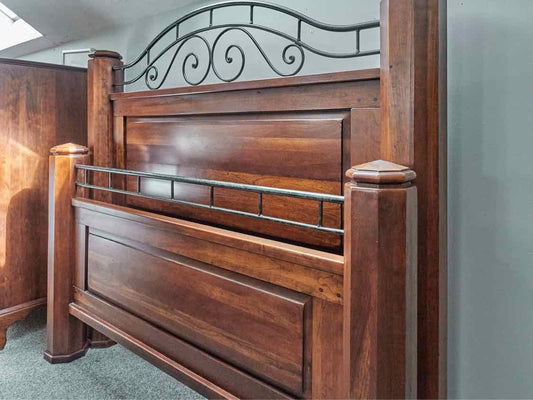 Bob Timberlake for Lexington Cherry Queen Bed W/ Metal Accents