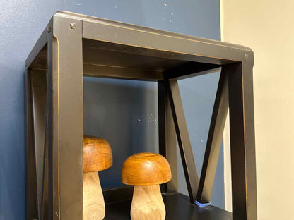 Black Distressed Etagere