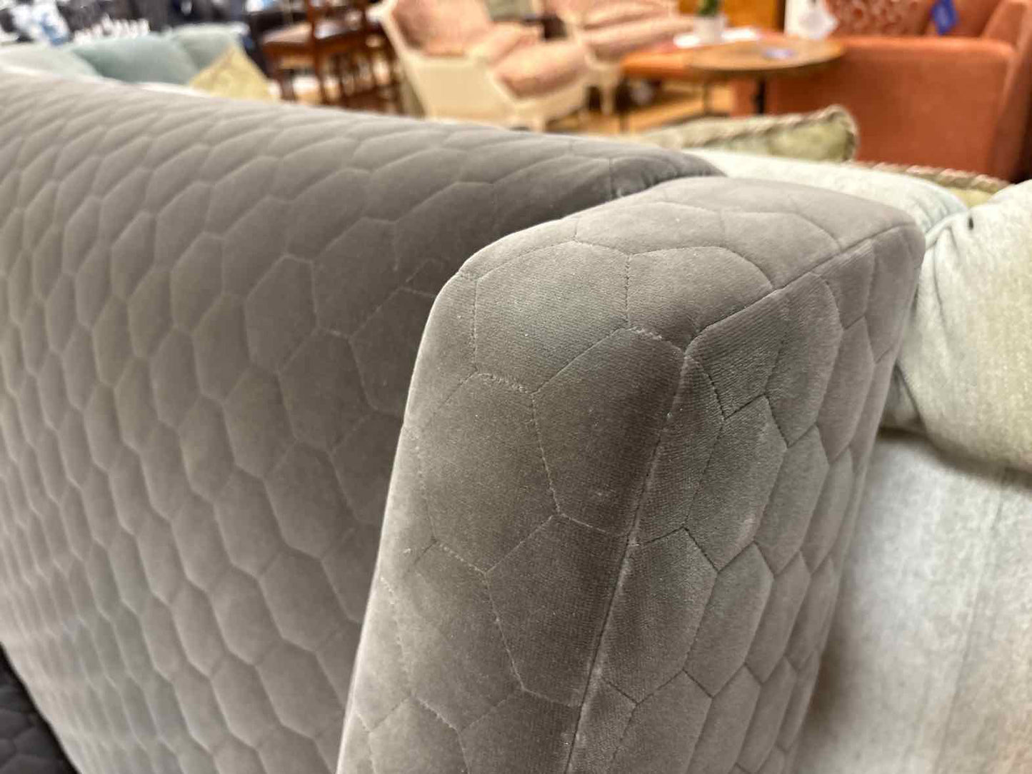 Highback Bench Seat Sofa in Grey