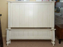 Basset Ivory Finish Vertical Slat Queen Bed