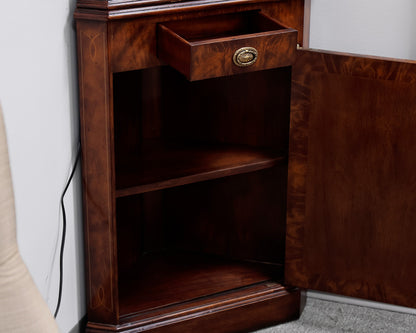 Theodore Alexander Burl Wood Corner China Cabinet