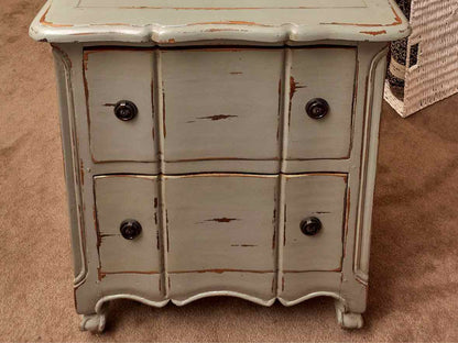 'Blue Sage'' Distressed Finish 2 Drawer Accent Chest