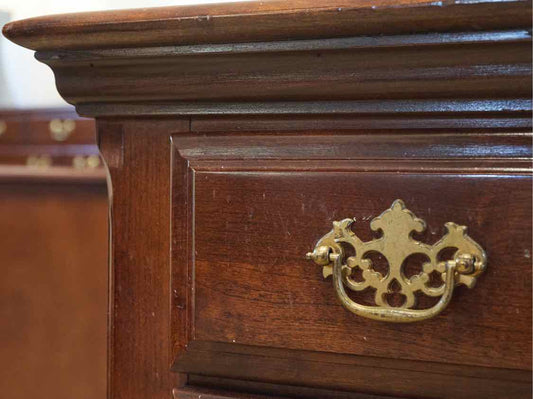 Broyhill 3 Drawer Cherry  Nightstand with gold pulls