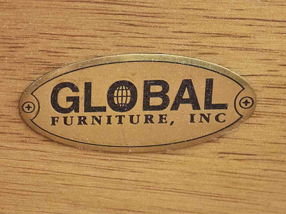 Global Furniture 'Cottage White' Custom Finish 5 Drawer Chrome Handles  Chest