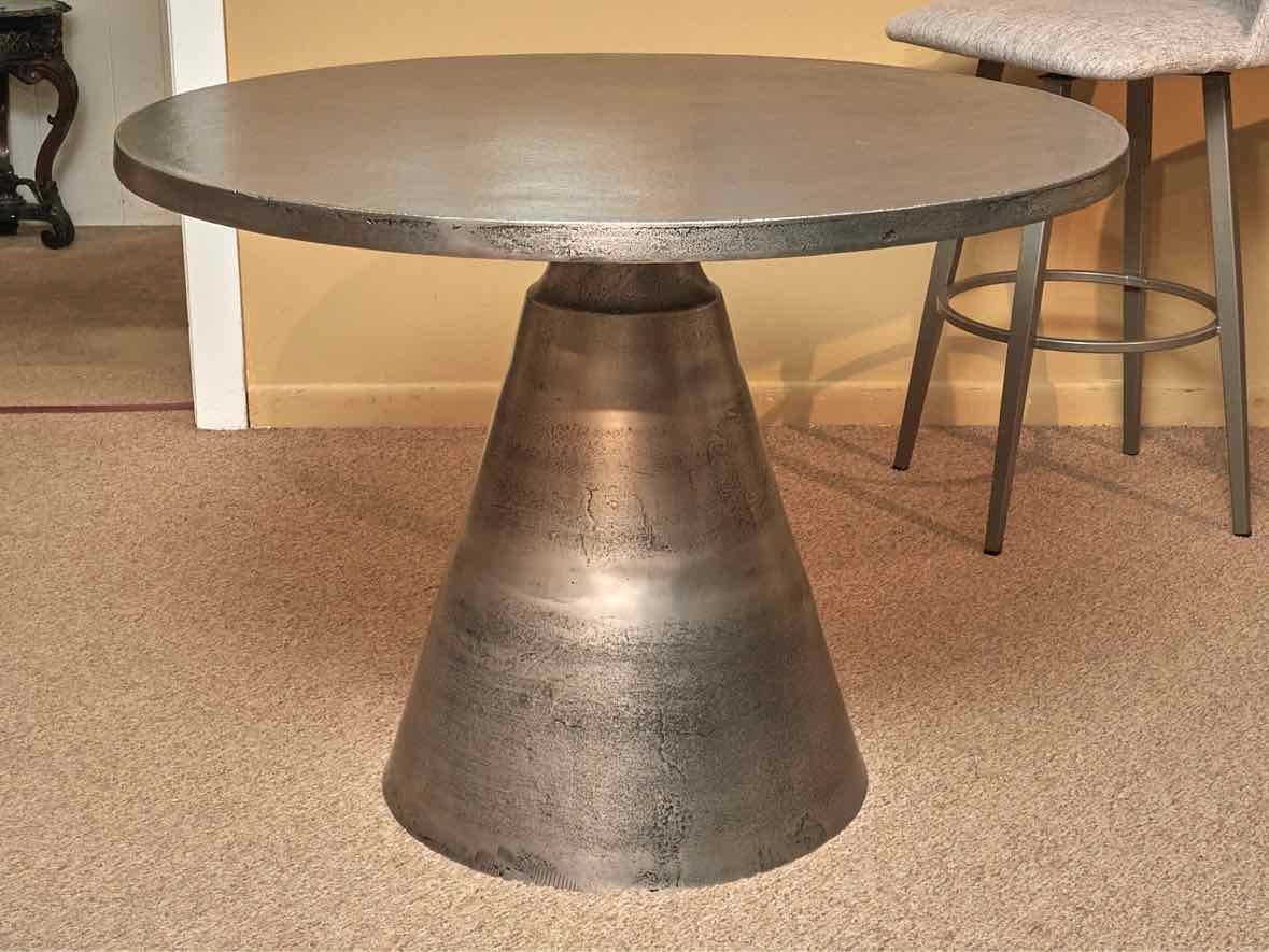 Silver Finish Tulip  Pedestal Dining Table