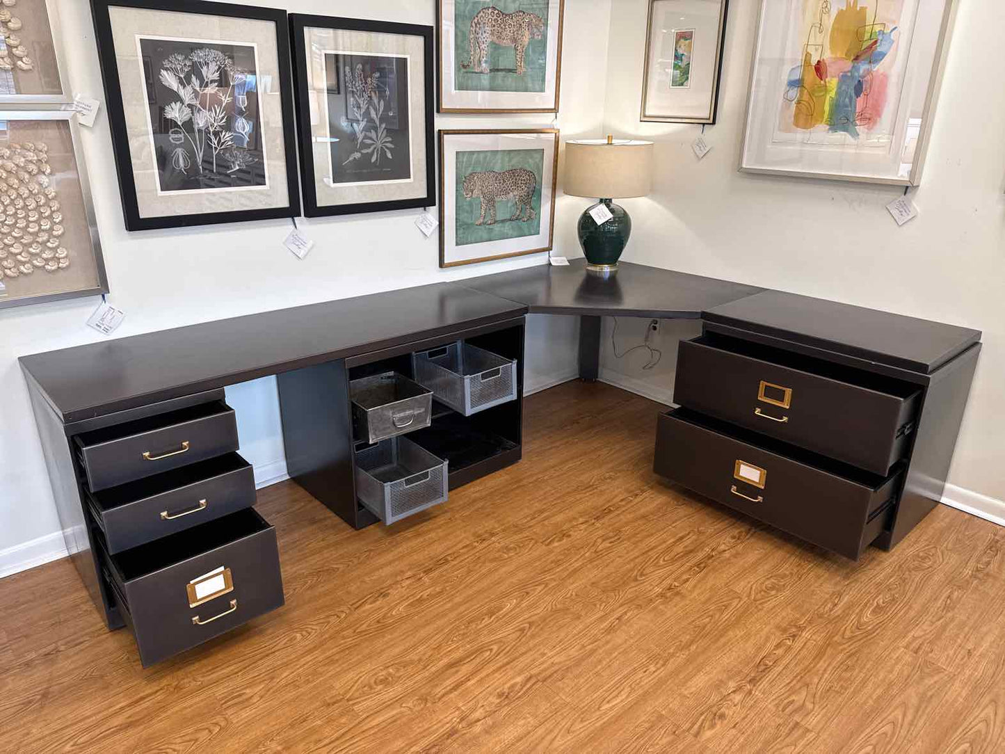 RH 1940's Style Industrial Corner Desk