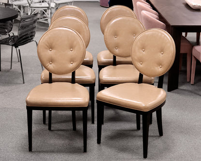 Set of 6 Round Back "Keira" Dining Chairs