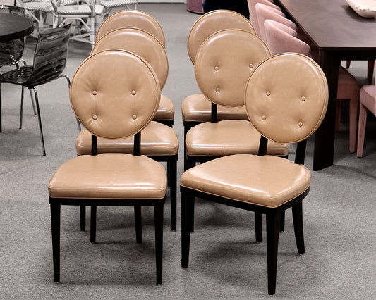 Set of 6 Round Back "Keira" Dining Chairs